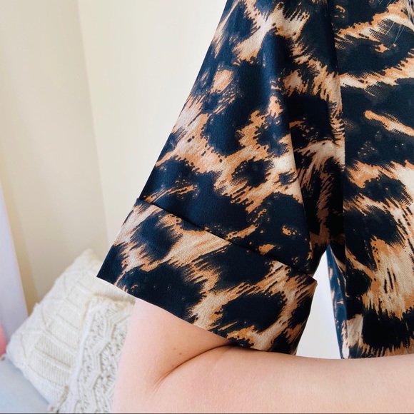 WALTER BAKER Leopard-print crepe shirt midi dress - Picture 7 of 12